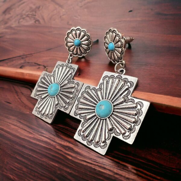 Southern Cross with Turquoise Dangle Earrings