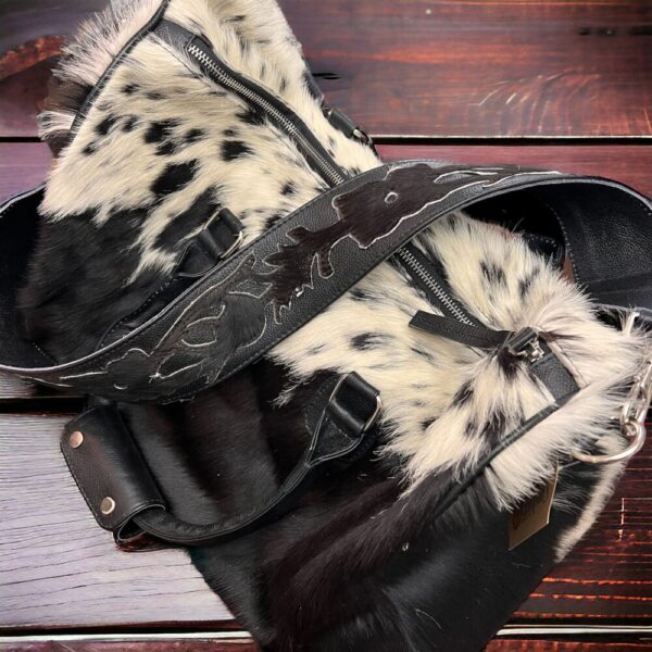 Cowhide Duffle Bag – Black and White & Tan and White