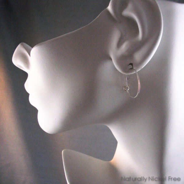 Argentium Silver Simple Hoop Earrings