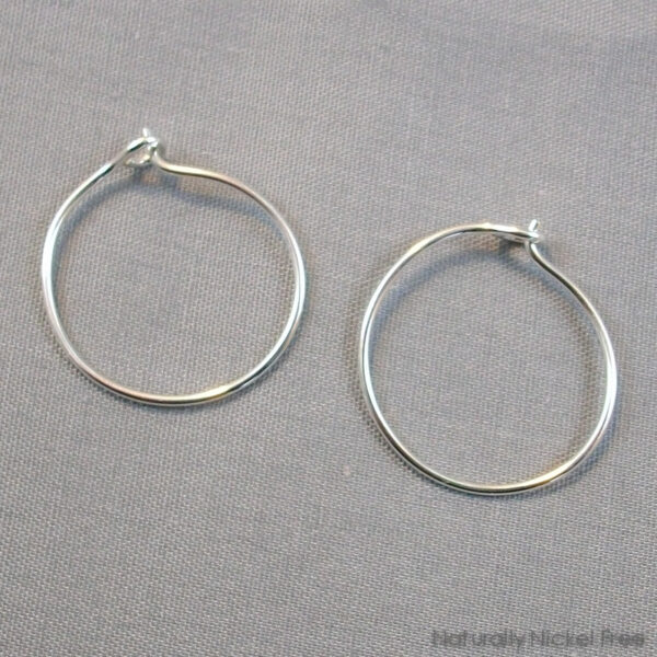 Argentium Silver Simple Hoop Earrings