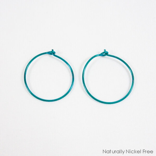 Niobium Simple Hoop Earrings, Made to Order