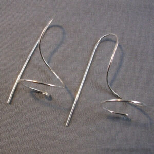 Ear Curls, Argentium Sterling Silver Earrings