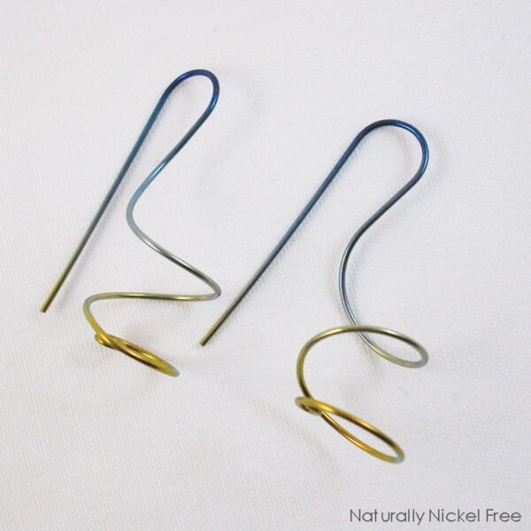 Niobium Ear Curls, Earrings Made To Order