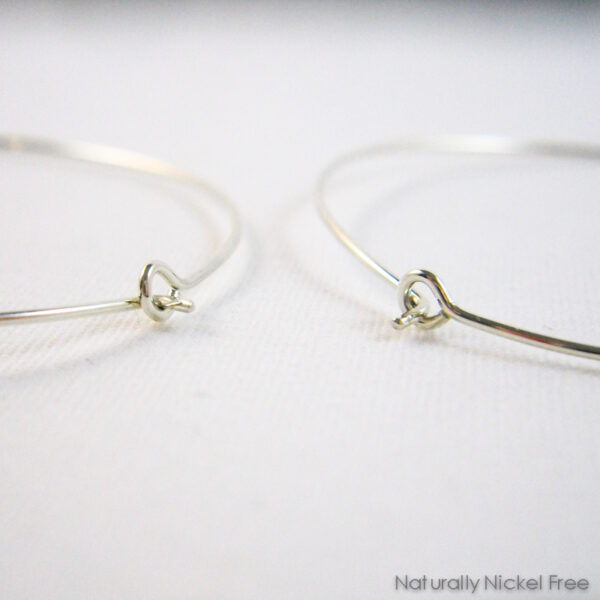 Argentium Silver Simple Hoop Earrings