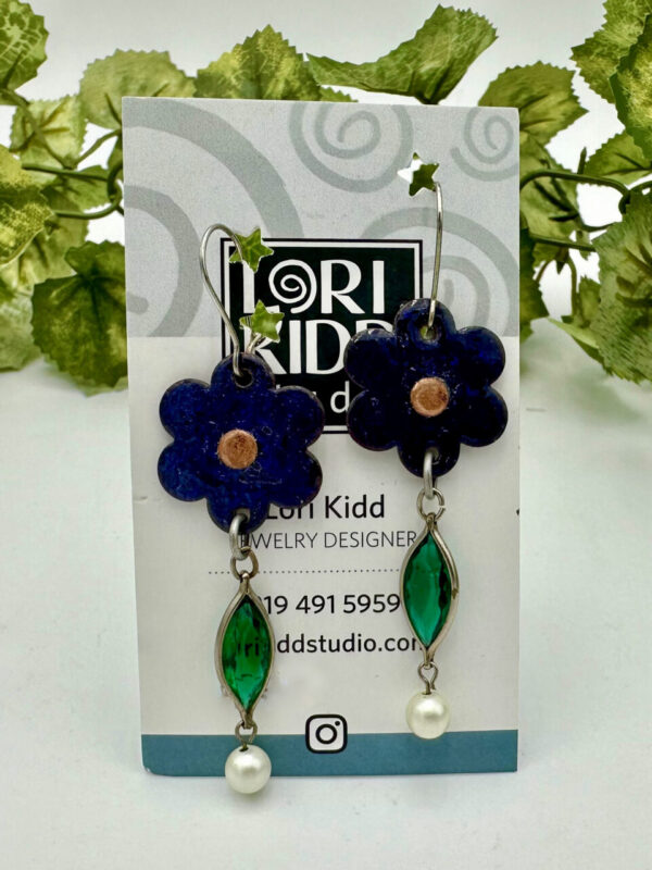 Enamel Earrings by Lori Kidd