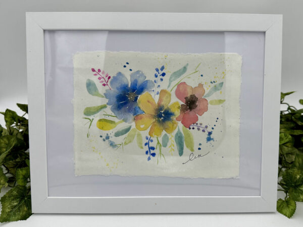 Flower Spray Watercolor Painting By Lori Kidd