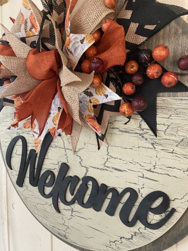 Burlap and Berries Fall Door Hanger