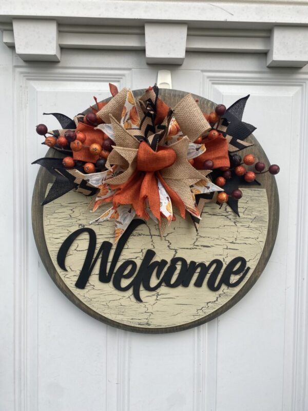 Burlap and Berries Fall Door Hanger