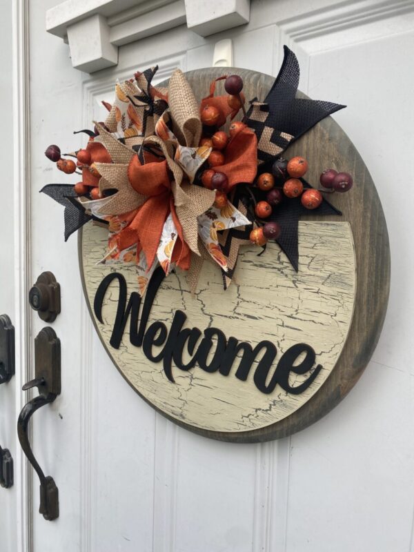 Burlap and Berries Fall Door Hanger