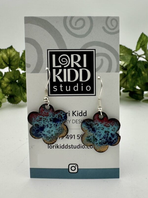 Enamel Earrings by Lori Kidd