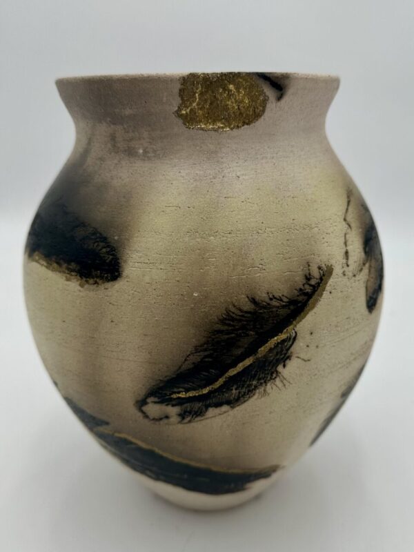 Golden Feather Vase By Emily Hiner