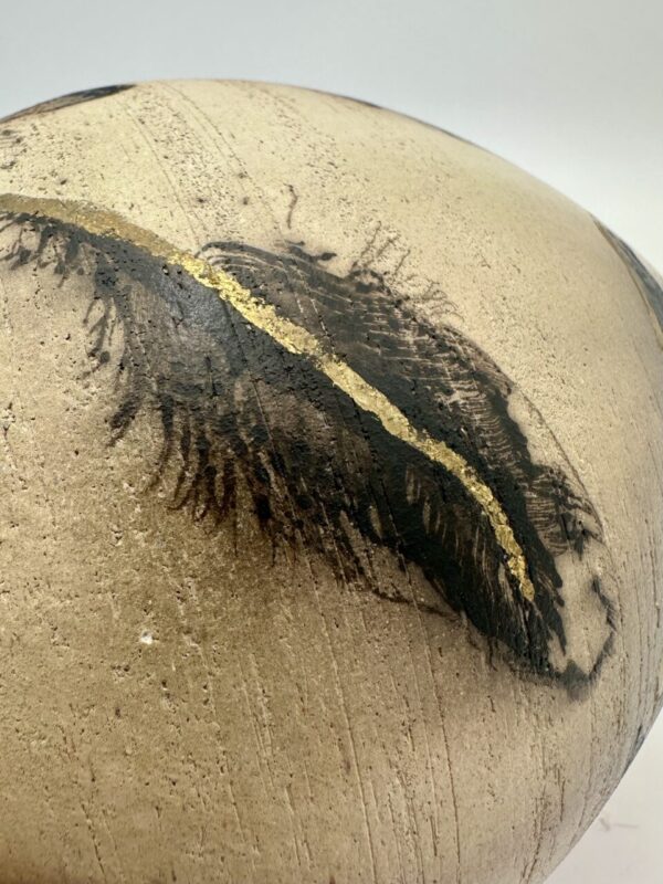 Golden Feather Vase By Emily Hiner