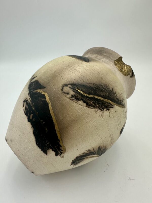 Golden Feather Vase By Emily Hiner