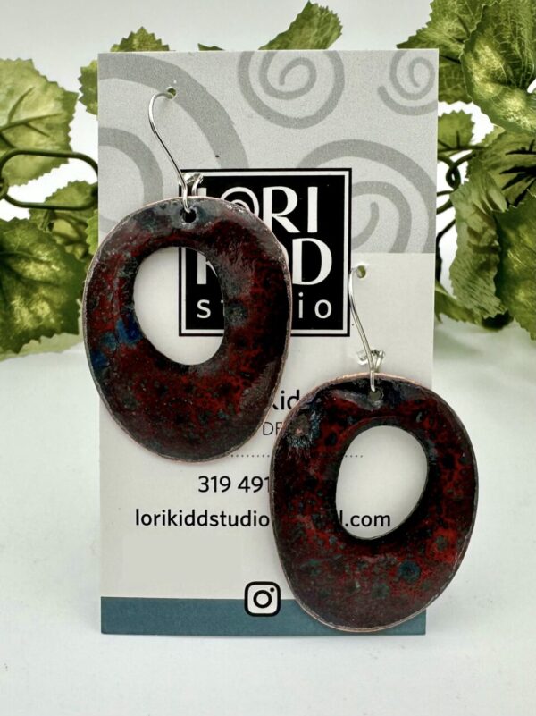 Enamel Earrings by Lori Kidd