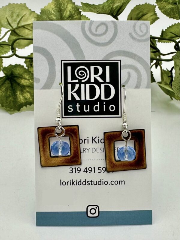 Enamel Earrings by Lori Kidd