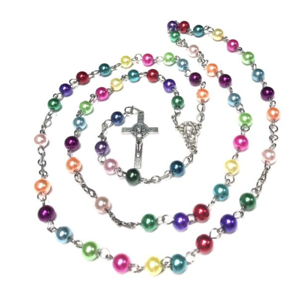 Handmade Multi Color Glass Beaded Rosary