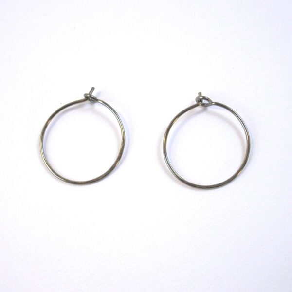 Niobium Simple Hoop Earrings, Made to Order