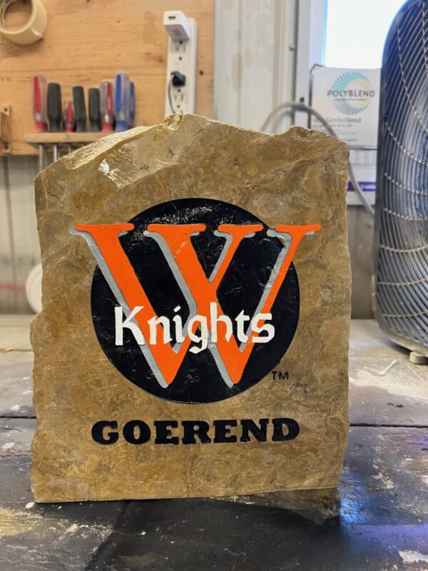 Personalized Wartburg College Engraved Stone