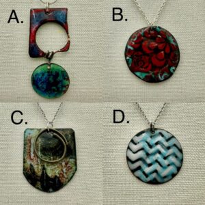 Enamel Necklaces by Lori Kidd ($35 – $40)