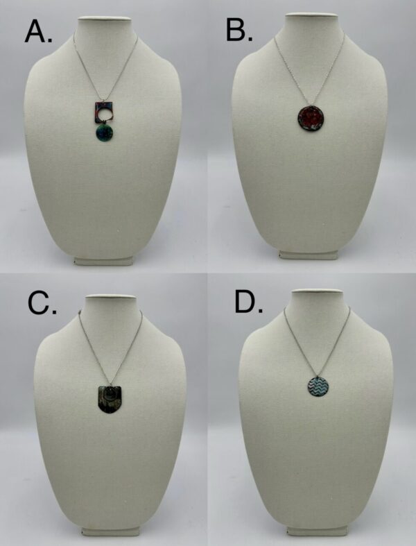 Enamel Necklaces by Lori Kidd ($35 – $40)