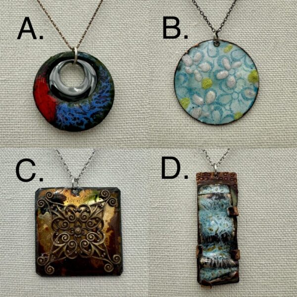 Enamel Necklaces by Lori Kidd ($45 – $50)