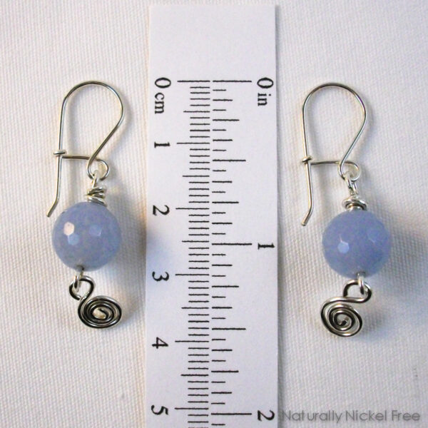 Blue Jade Argentium Sterling Silver Interchangeable Earrings