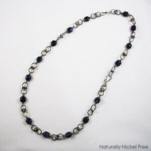 Sodalite Niobium Necklace & Bracelet Combo