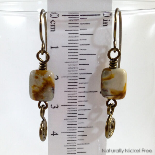 River Creek Jasper Spiral Earrings