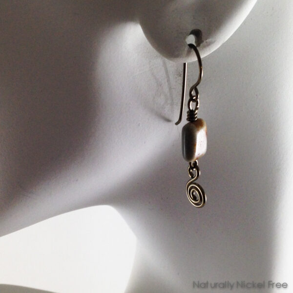 River Creek Jasper Spiral Earrings