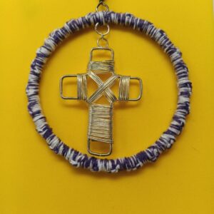 Silver wire wrap cross