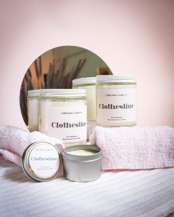 Clothesline Candle | Cotton +Iris