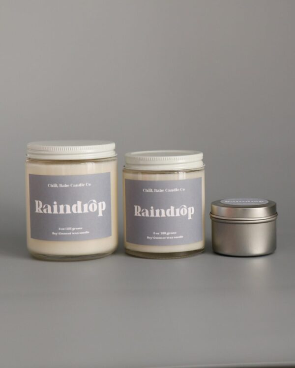 Raindrop Candle | Ozone + Earth + Moss