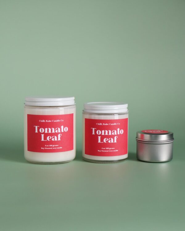 Tomato Leaf Candle | Tomato + Basil + Green Leaves