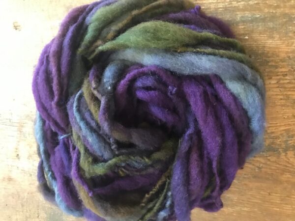 Nefarious, dyed handspun bulky yarn, 30yards