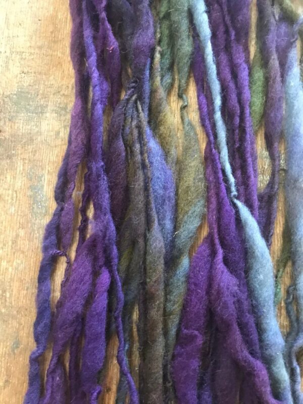 Nefarious, dyed handspun bulky yarn, 30yards