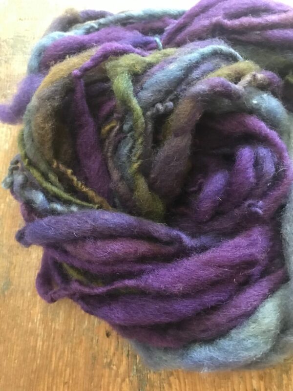 Nefarious, dyed handspun bulky yarn, 30yards