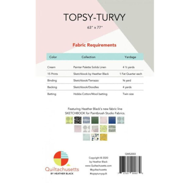 Topsy Turvy Quilt Pattern by Quiltachusetts