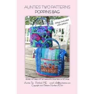 Aunties Two Patterns Poppins Bag Pattern with Frame