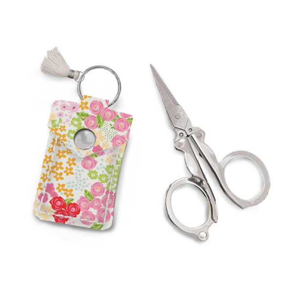 Leather Scissor Pouch Picnic Florals by Lori Holt