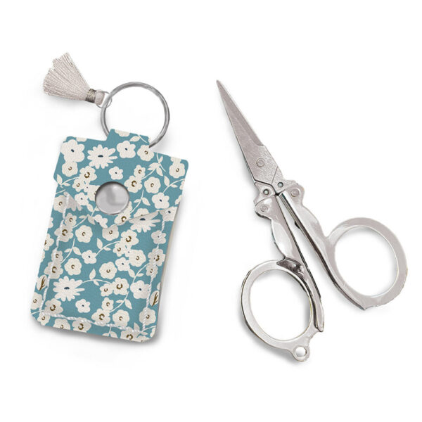 Leather Scissor Pouch Spring Gardens by Lori Holt