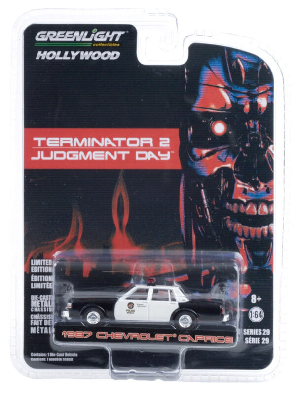 Greenlight 1:64 Terminator 2 die cast 1987 Chevy Caprice Police Car