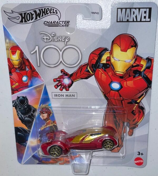 Hot Wheels Disney 100th 1:64 die cast Iron Man Vehicle