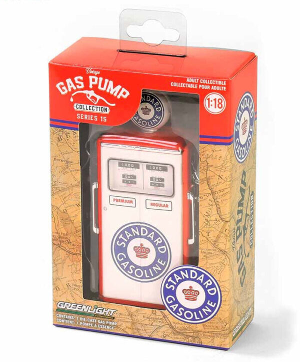 Greenlight Vintage Gas Pumps 1:18 Tokheim Twin Standard Gasoline replica