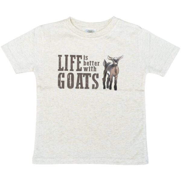 GOATS “Life is better with Goats” Beige Toddler or Youth tee