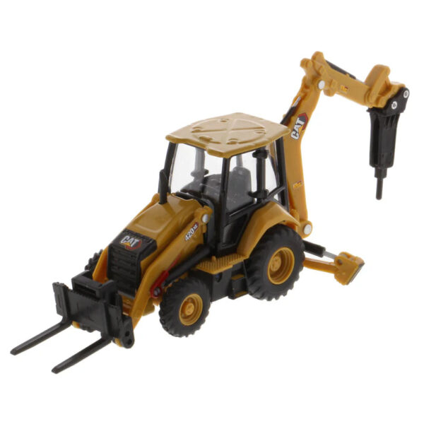 Diecast Masters 1:64 die cast CAT 420 XE Backhoe Loader with Attachments