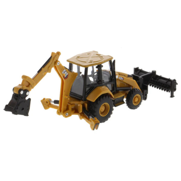 Diecast Masters 1:64 die cast CAT 420 XE Backhoe Loader with Attachments