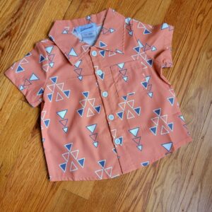 Boys Collared Button Down – Orange