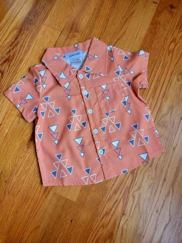 Boys Collared Button Down – Orange