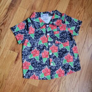 Boys Collared Button Down – Hibiscus