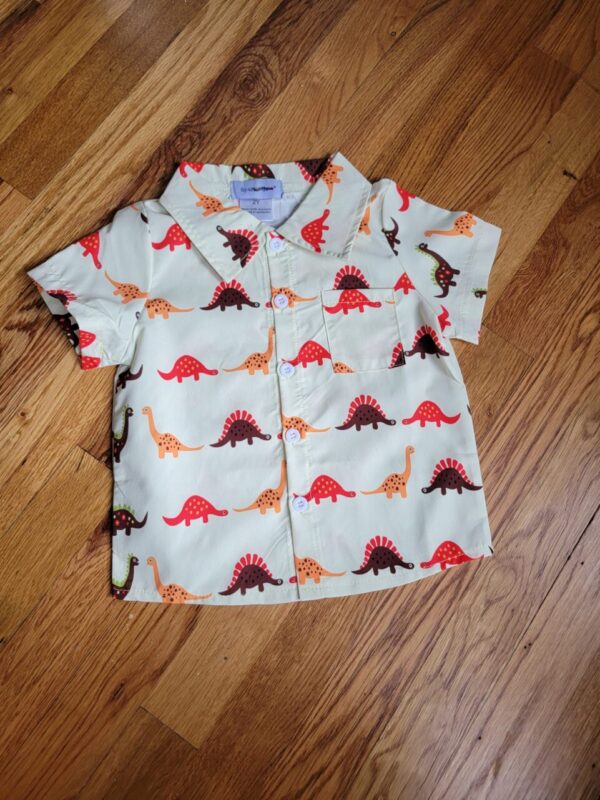 Boys Collared Button Down – Dinosaurs